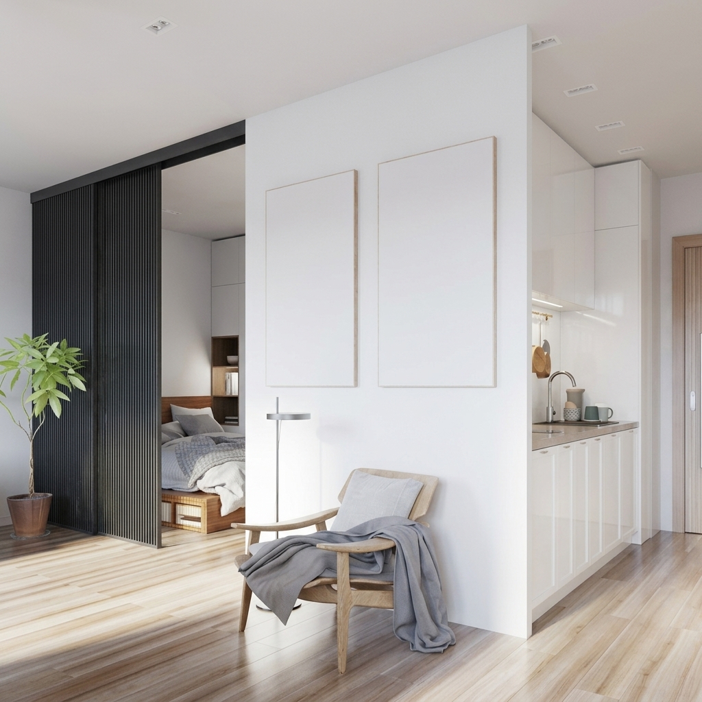 Sala de estar minimalista